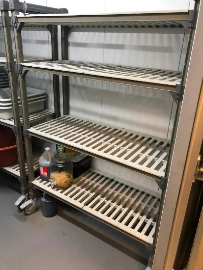 Cambro Rolling Shelving Unit, 4 Shelves