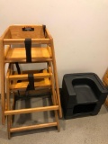 Lot of 2 Marston Chair High Chairs & 2 Cambro 7110 Booster Seats