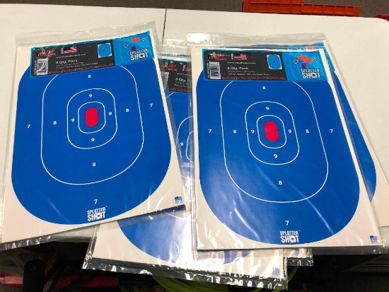 5 Packages of Splatter Shot Targets, Eight Per Sleeve