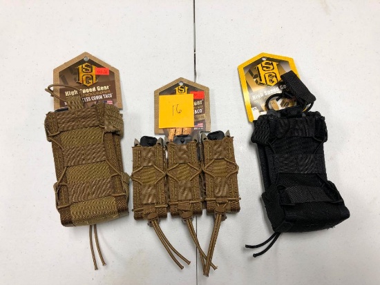 Lot of 3 New High Speed Gear Pistol & Comm Taco Molles