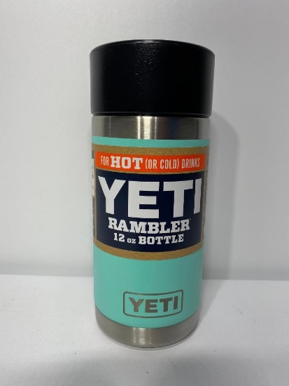 New YETI 12oz Rambler Bottle, Seafoam