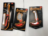 Lot of 3, New Gerber Vital Tools; Big Game Folder, Skin & Gun, Pack Saw
