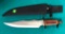 Bowie Knife w/ Exotic Wood Grip by Chipaway Cutlery w/ Sheath