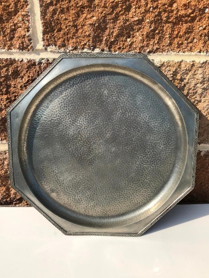 Pewter Tray Engraved "To B.B.W. Berlin 1938"