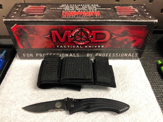 Blackhawk MOD Harkins Triton Tanto Serr Edge Auto Knife