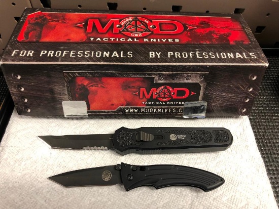 Lot of 2 Auto Open Knives: Harkins & MOD Tactical