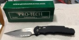 Pro-Tech TR-4.2 Tactical Response 4 w/ Box DLC Black Blade Part. Serrated