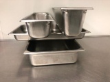 Lot of 7 Steam Pans, (5) 1/3 Size, (2) Full Size