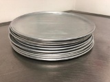(14) Round 14in Pizza Pans, (4) Steam Pans, (8) Aluminum Baking Sheets, Full Size 18in x 26in