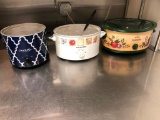 Three Slow Cookers