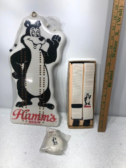 Hamm's Beer Cribbage Board, Yo-Yo and Suspenders