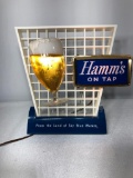 Hamm's On Tap Lighted Beer Sign w/ Frosty Chalet