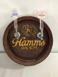 Hamm's Beer Keg Sign w/ Two Tap Handles