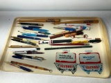 Group of Hamm's Beer Advertising Pens and Pencils & 2 Hamm's Tin Small Signs