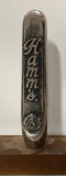 Metal Hamm's Beer Tap Handle, Vertical Hamm's Text on Heavy Duty Handle, Embossed