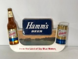 Hamm's Beer 3-D Advertising Sign, Bottle and Can, by Lakeside Plastics