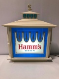 Lighted Hamm's Beer Sign w/ Rooster Weathervane Topper