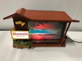 Hamm's Beer Dawn to Dusk Lighted Beer Sign & Clock