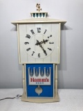 Hamm's Beer Lighted Clock Rooster Weather Vein Topper