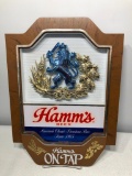 Hamm's Beer On Tap Plastic Sign