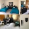 Contents of Bedroom: Two Twin Beds, Dresser, Desk, Chair, Art, Lamps, Mirror