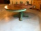 Antique Oak Claw Foot Table, 2 leafs, Base has been Painted