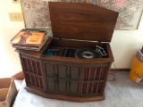 Clean Vintage RCA Computer Crafted Stero Unit and Records, Turn-Table, AM/FM Radio