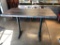 High Top Restaurant Table, Laminate Wood Look Top, 30in x 60in x 43in Tall, Single Pedestal Base,