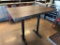 High Top Restaurant Table, Laminate Wood Look Top, 30in x 48in x 42in Tall, Single Pedestal Base,