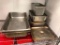 Stainless Steel Steam Table Pans, 3 Full Size, 2 Half Size w/ Lids, 1/3 Size, Extra 1/2 Size Lid