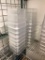 Lot of 16 Plastic Cold Table 1/6 Size Food Pans, 6in, No Lids