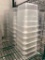 Lot of 21 Plastic Cold Table 1/6 Size Food Pans, 6in, No Lids