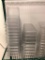 Lot of 16 Plastic Cold Table Food Pans, (5) 1/3 Size, 6in Deep, (11) 1/4 Size, 6in Deep