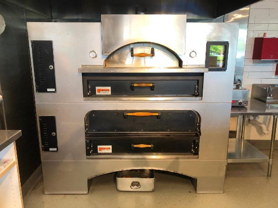 Marsal & Sons Double Stack Gas Fired Brick / Stone Pizza Ovens, Models: WF 60 & MB 60