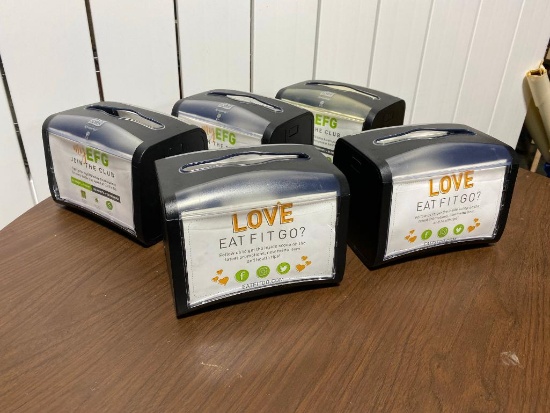 Lot of 5 Tork Napkin Dispensers, See Note Below Regarding Pickup
