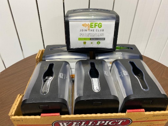 Lot of 6 Tork Napkin Dispensers, See Note Below Regarding Pickup