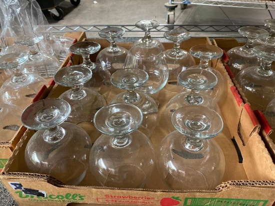 Lot of 30+ Glass Brandy Snifter or Fishbowl Glasses, From Iconic Mai Thai Tiki Lounge,See Note Below