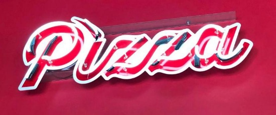Neon Pizza Sign 24in x 48in