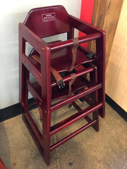 Lot of 2 Wooden WINCO High Chairs