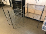 Lot of 2, Small NSF Wire Stationery Racks - 13in x 23in x 30in