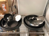 Group of Deep Dish Pizza Pans and Pizza Cutters