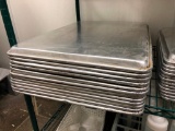 Lot of 12 Full Size Aluminum Sheet Pans, 18in x 26in ea