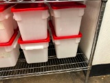 Lot of 8 - 8 Qt Food Containers w/ Lids