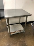 NSF Stainless Steel Prep Table w/ Undershelf, 30in x 30in x 36in