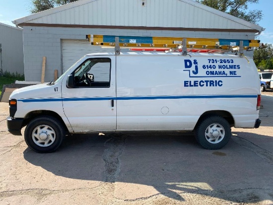 2008 Ford E-250 Cargo Van, Newer Tires, Gas, 123,022 Miles