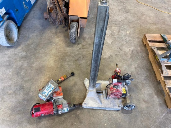 Milwaukee Diamond Coring Rig w/ Large Base Stand & Vacuum Pump, Dymodrill 2in to 10in 1-1/4in 7