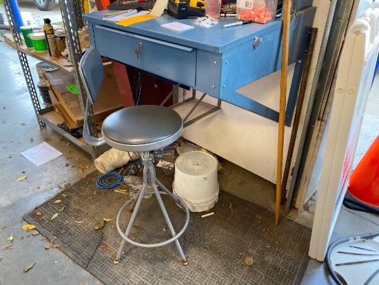 Wall Mounted Service Desk and Cabinet