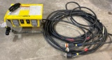 Portable Power Distribution Center, 30 Amps, 125/250 Volts, 8 Outlets, Model# 6507GU w/ HD 220v Cord