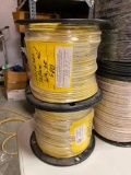 1,000 Ft - New Rolls Number 12 Solid Yellow w/ White Wire, Solid