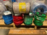 2,500 ft, Number 10 Stranded AWG Wire, Red, Green, Blue, White/Red Rolls, 5 New Rolls